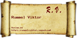 Rummel Viktor névjegykártya