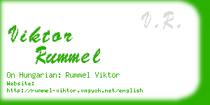 viktor rummel business card